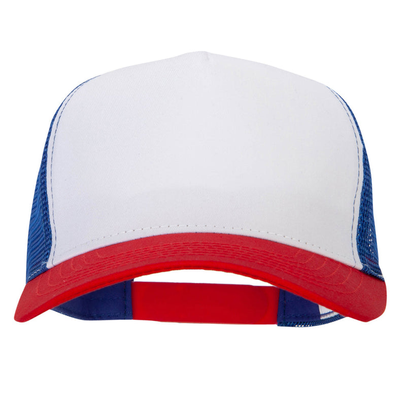 5 Panel High Profile Poly Cotton Twill Mesh Trucker Cap