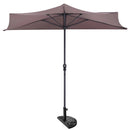 9Ft Patio Bistro Half Round Umbrella by LJGDeals