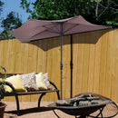 9Ft Patio Bistro Half Round Umbrella by LJGDeals