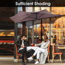 9Ft Patio Bistro Half Round Umbrella by DirectDeals