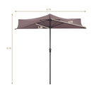 9Ft Patio Bistro Half Round Umbrella by LJGDeals