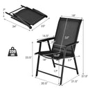 4-Pack Patio Folding Chairs Portable for Outdoor Camping by LJGDeals