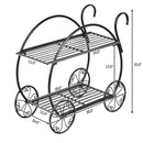 Heavy Duty Metal Flower Cart Plant Stand by LJGDeals