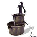 2 Tiers Outdoor Barrel Waterfall Fountain with Pump by LJGDeals