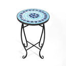 Outdoor Indoor Steel Accent Plant Stand Cobalt Table by LJGDeals