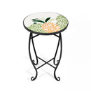 Outdoor Indoor Steel Accent Plant Stand Cobalt Table by LJGDeals