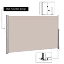 118.5 x 71 Inch Patio Retractable Folding Side Awning Screen by LJGDeals