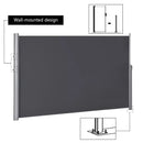 118.5 x 63 Inch Patio Retractable Folding Side Awning Screen Privacy Divider by LJGDeals
