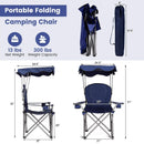 Portable Folding Beach Canopy Chair with Cup Holders by LJGDeals