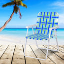 6 Pieces Folding Beach Chair Camping Lawn Webbing Chair by LJGDeals
