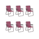 6 Pieces Folding Beach Chair Camping Lawn Webbing Chair by LJGDeals