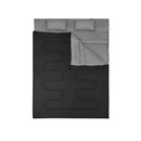 2 Person Waterproof Sleeping Bag with 2 Pillows-Black by LJGDeals