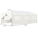 10 x 30 Feet Outdoor Canopy Tent with 6 Removable Sidewalls and 2 Doorways-White by LJGDeals