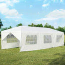 10 x 30 Feet Outdoor Canopy Tent with 6 Removable Sidewalls and 2 Doorways-White by LJGDeals