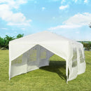 10 x 30 Feet Outdoor Canopy Tent with 6 Removable Sidewalls and 2 Doorways-White by LJGDeals