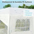 10 x 30 Feet Outdoor Canopy Tent with 6 Removable Sidewalls and 2 Doorways-White by LJGDeals