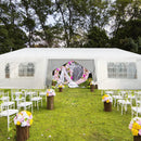 10 x 30 Feet Outdoor Canopy Tent with 6 Removable Sidewalls and 2 Doorways-White by LJGDeals
