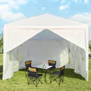 10 x 30 Feet Outdoor Canopy Tent with 6 Removable Sidewalls and 2 Doorways-White by LJGDeals