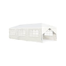 10 x 30 Feet Outdoor Canopy Tent with 6 Removable Sidewalls and 2 Doorways-White by LJGDeals