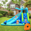 Hippo Inflatable Water Slide Bounce House with 740W Blower by LJGDeals