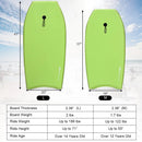 Super Surfing Lightweight Bodyboard with Leash by LJGDeals