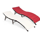 2Pcs Folding Patio Lounger Chair by LJGDeals