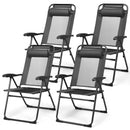 2 Pieces Patio Adjustable Folding Recliner Chairs with 7 Level Adjustable Backrest by LJGDeals