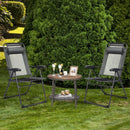 2 Pieces Patio Adjustable Folding Recliner Chairs with 7 Level Adjustable Backrest by LJGDeals