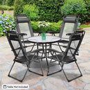 2 Pieces Patio Adjustable Folding Recliner Chairs with 7 Level Adjustable Backrest by LJGDeals