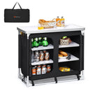 Outdoor Camping Cooking Table with Storage Organizer by LJGDeals