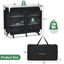 Outdoor Camping Cooking Table with Storage Organizer by LJGDeals