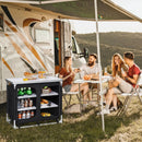 Outdoor Camping Cooking Table with Storage Organizer by LJGDeals