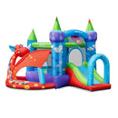 Kids Inflatable Bounce House Dragon Jumping Slide Bouncer Castle with 740W Blower by DirectDeals