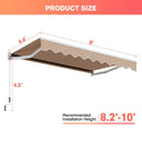 8 x 6.6 Feet Patio Retractable Awning with Manual Crank Handle by LJGDeals