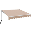 8 x 6.6 Feet Patio Retractable Awning with Manual Crank Handle by LJGDeals