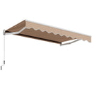 8 x 6.6 Feet Patio Retractable Awning with Manual Crank Handle by LJGDeals