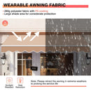 8 x 6.6 Feet Patio Retractable Awning with Manual Crank Handle by LJGDeals