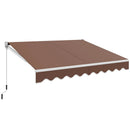 8 x 6.6 Feet Patio Retractable Awning with Manual Crank Handle by LJGDeals