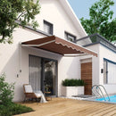 8 x 6.6 Feet Patio Retractable Awning with Manual Crank Handle by LJGDeals