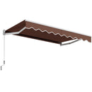 10 x 8.2 Feet Retractable Awning with Easy Opening Manual Crank Handle by LJGDeals