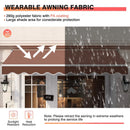 10 x 8.2 Feet Retractable Awning with Easy Opening Manual Crank Handle by LJGDeals