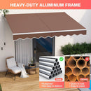 10 x 8.2 Feet Retractable Awning with Easy Opening Manual Crank Handle by LJGDeals