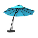 11 Feet Outdoor Cantilever Hanging Umbrella with Base and Wheels by LJGDeals
