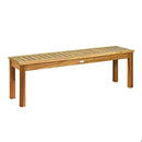 52 Inch Outdoor Acacia Wood Dining Bench Chair by LJGDeals