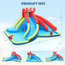 Inflatable Water Slide Crab Dual Slide Bounce House without Blower by LJGDeals