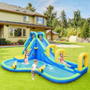 Inflatable Water Slide Kids Bounce House with Water Cannons and Hose Without Blower by LJGDeals