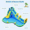 Inflatable Water Slide Kids Bounce House with Water Cannons and Hose Without Blower by LJGDeals