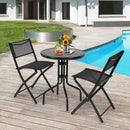 5 Pieces Patio Rattan Furniture with 2 Ottomans and Tempered Glass Coffee Table-Red by LJGDeals