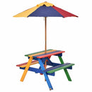 4 Seat Kids Picnic Table with Umbrella by LJGDeals