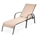 Adjustable Patio Chaise Folding Lounge Chair with Backrest by LJGDeals